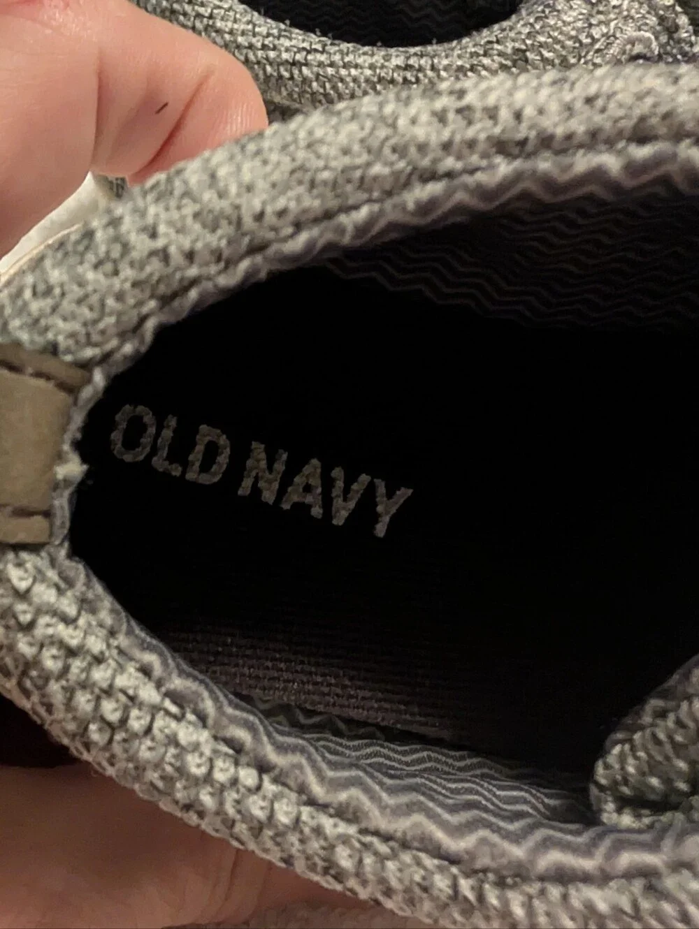 Old Navy Gray Knit Slip-on Deck Shoes for Kids